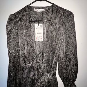 Zara dress, size M, black grey
